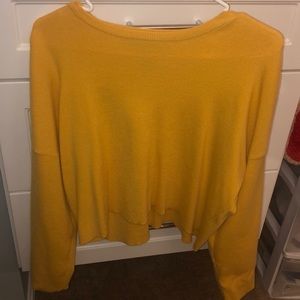 Cropped gold sweater!